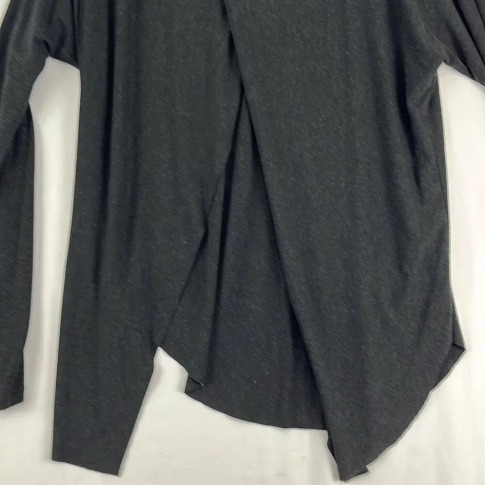 Aritzia Wilfred La Rivière Black Rayon Split Open-Back Long Sleeve Sweater - Picture 9 of 10